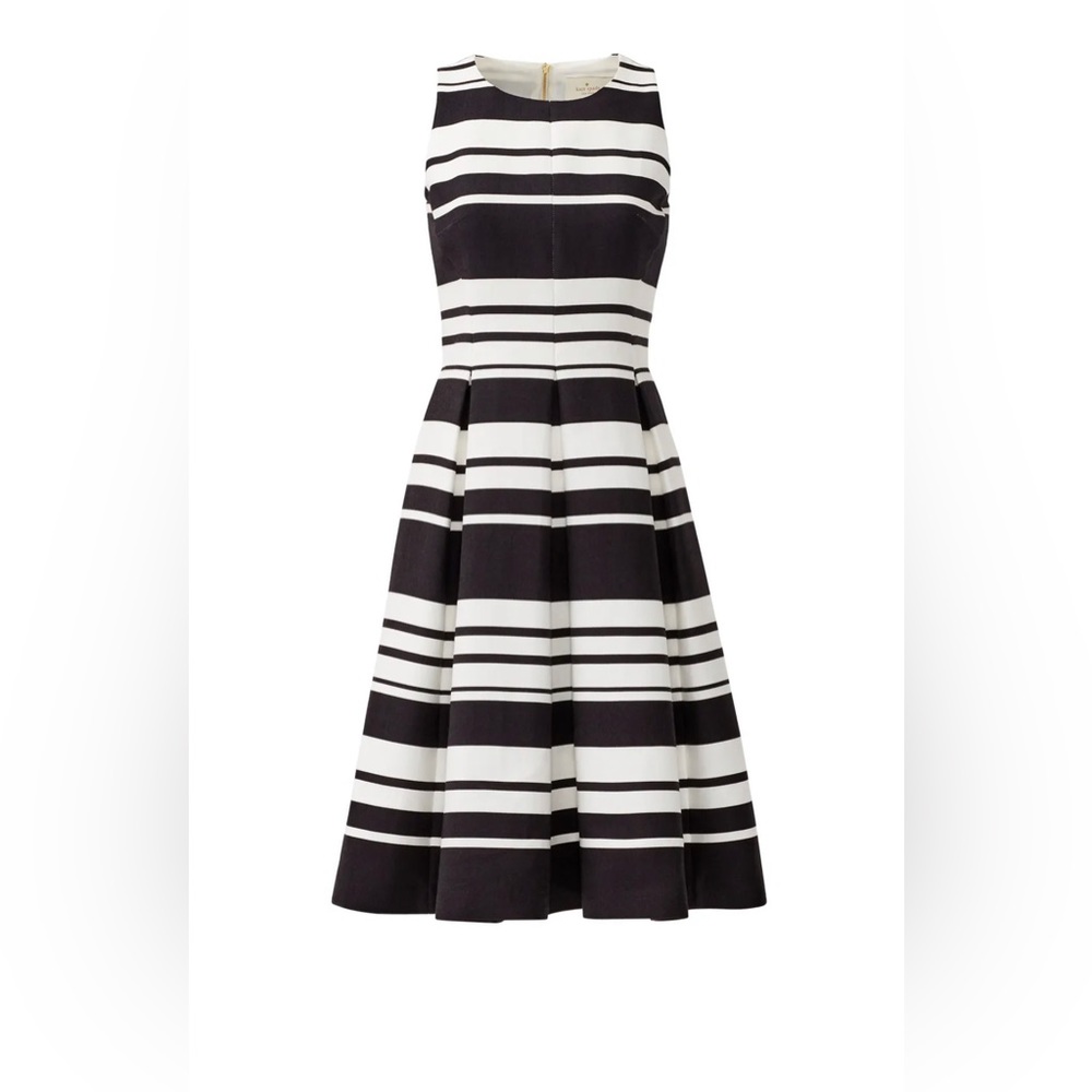 Kate Spade Black and White Cape Stripe Dress, 2 - Picture 5 of 10
